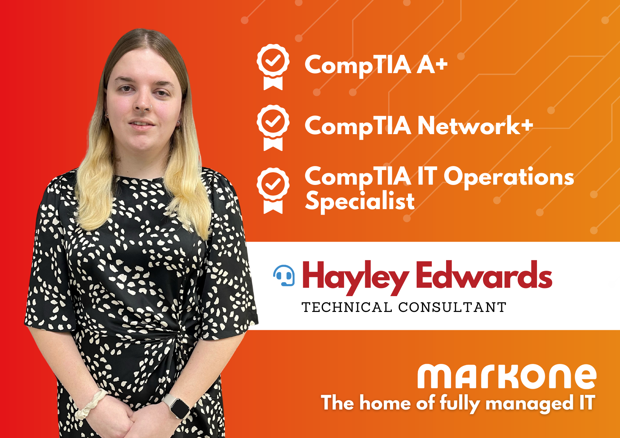 Hayley Achieves Respected IT Credentials